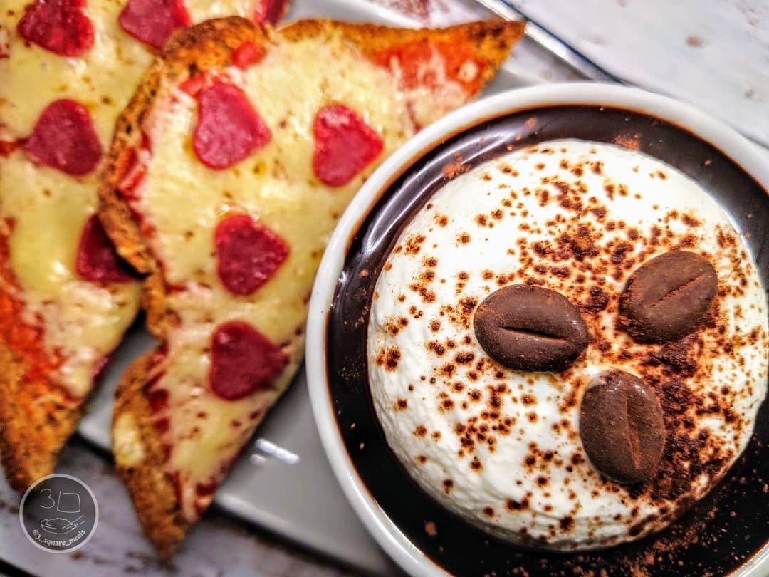 Pizza Toast and Cappuccino Cheesecake