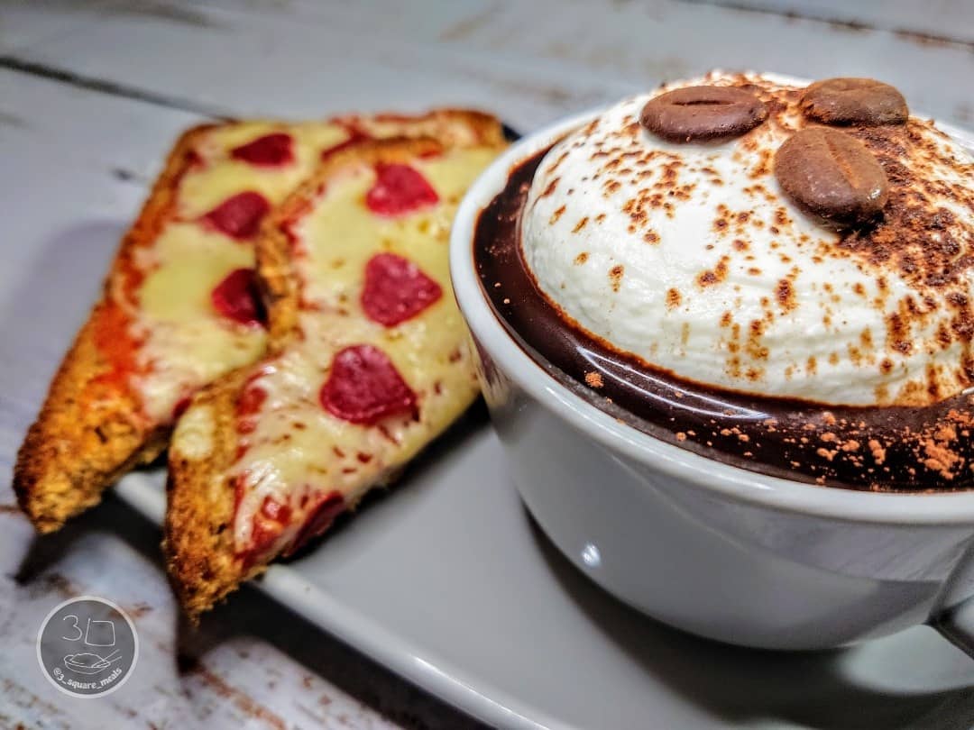 Pizza Toast and Cappuccino Cheesecake