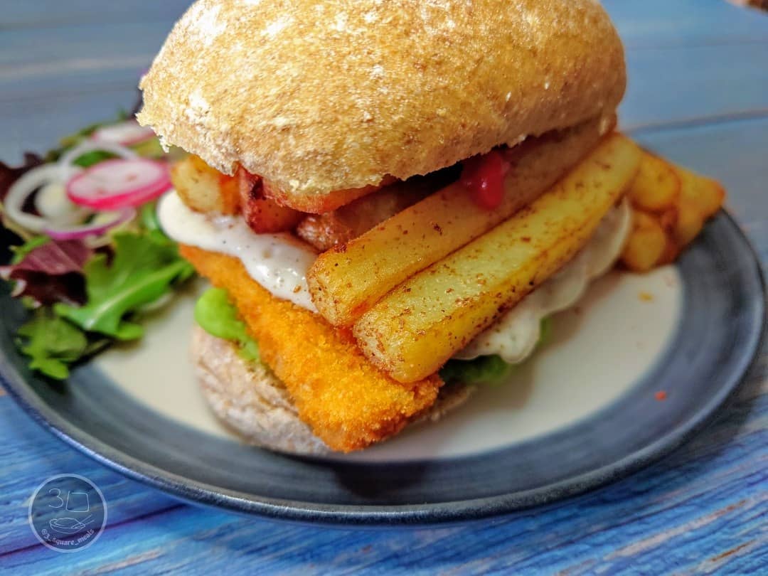 Vegetarian Fishless Finger Chip Butty