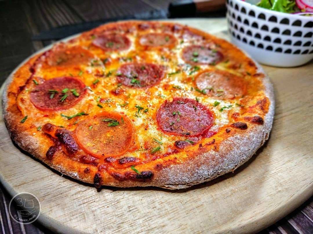 Vegetarian Pepperoni Style Pizza