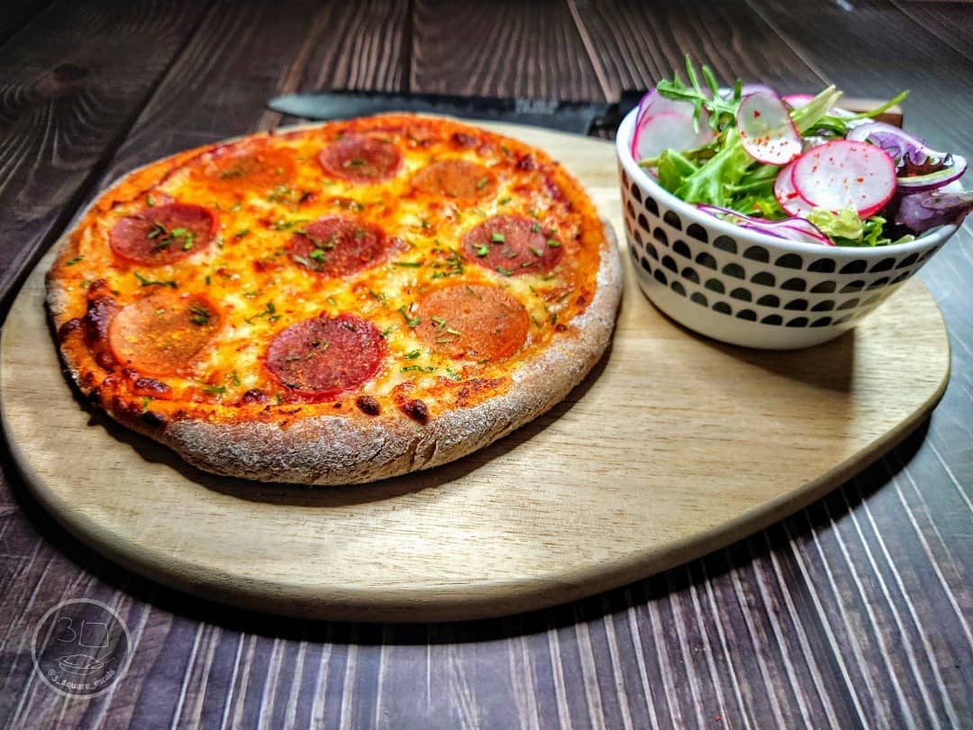 Vegetarian Pepperoni Style Pizza