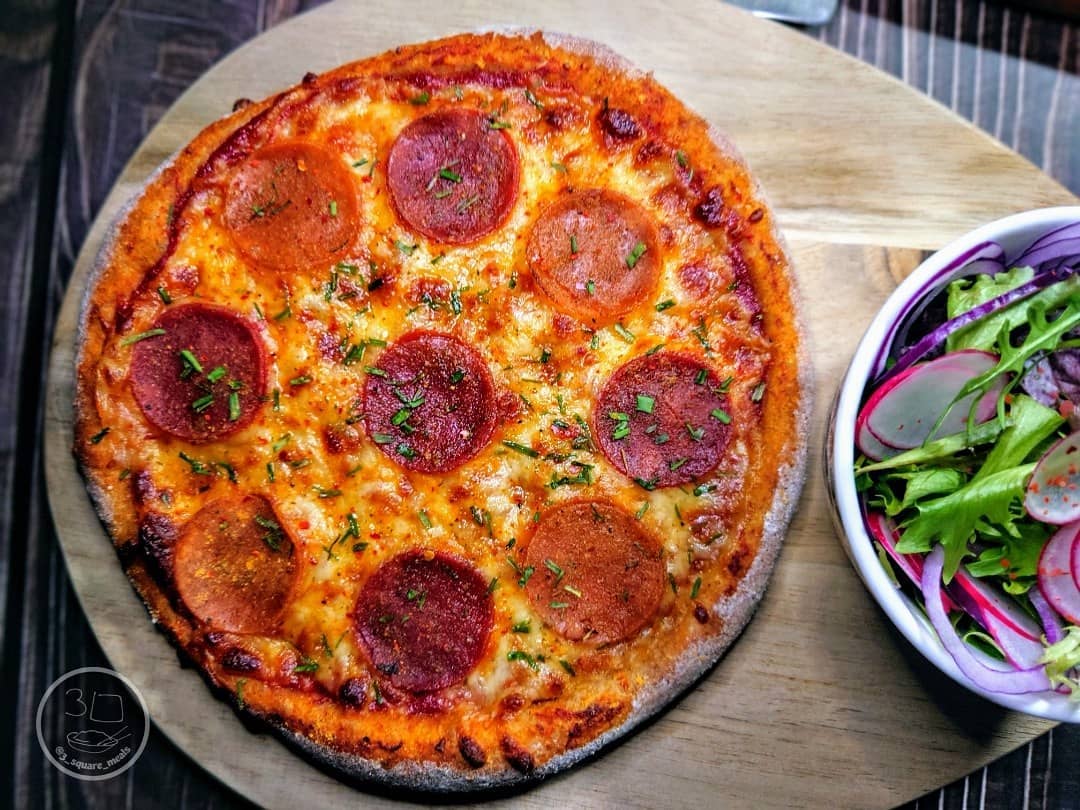 Vegetarian Pepperoni Style Pizza