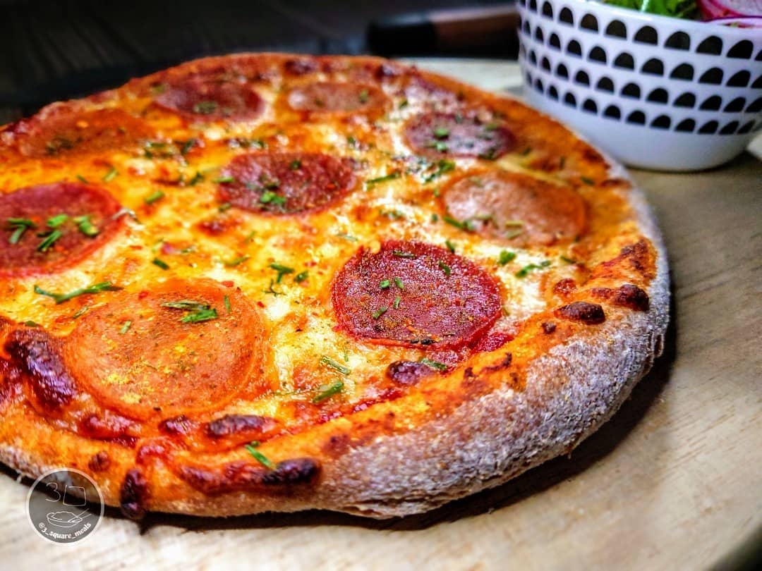 Vegetarian Pepperoni Style Pizza