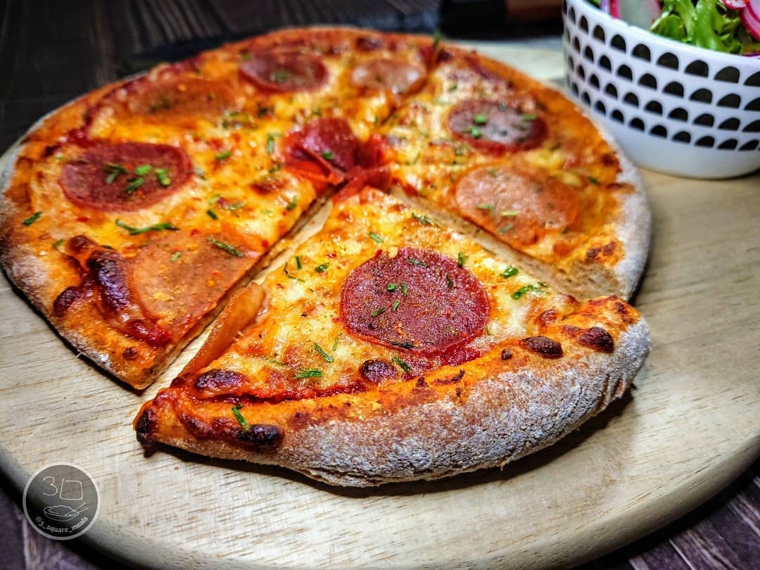 Vegetarian Pepperoni Style Pizza