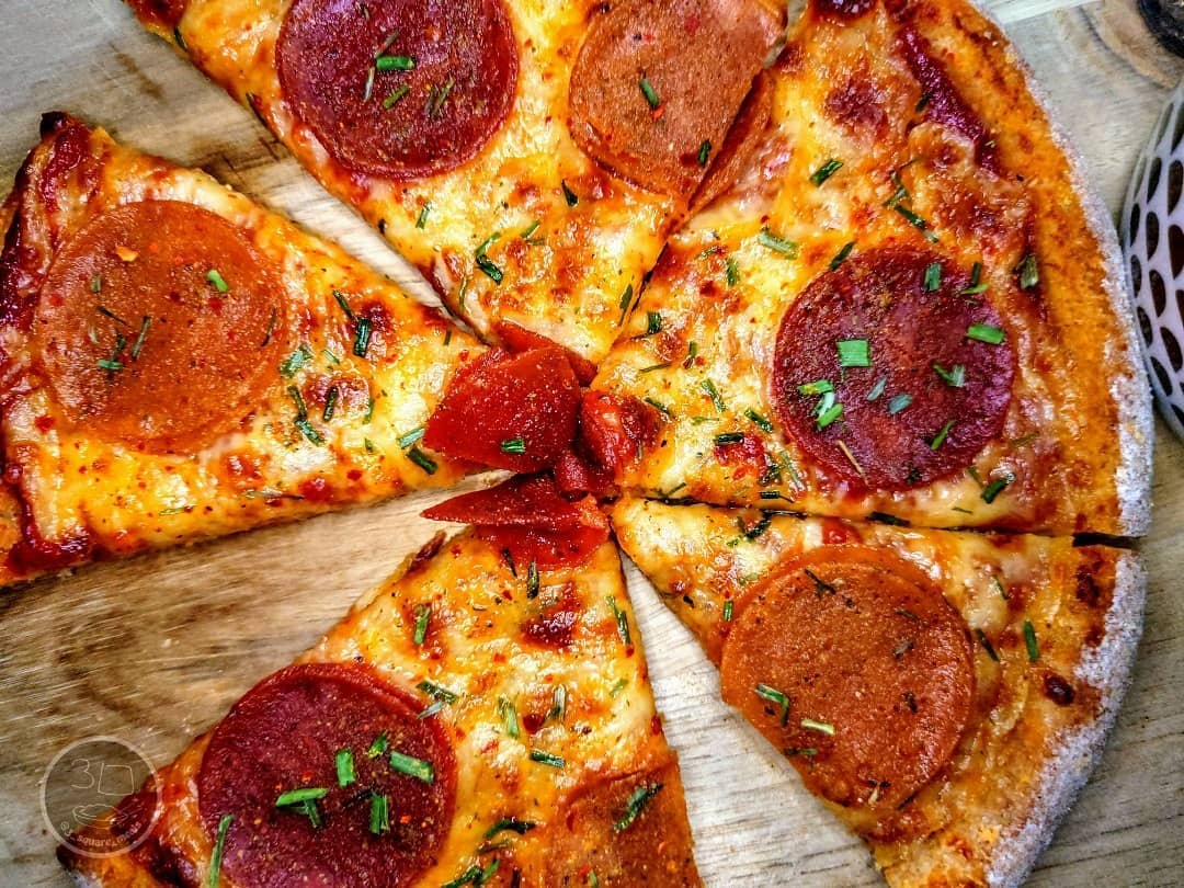 Vegetarian Pepperoni Style Pizza