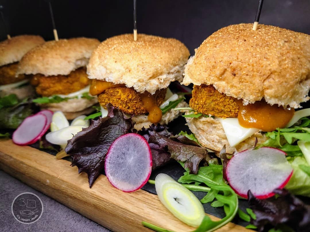 Katsu-Style Vegetarian Nugget Sliders
