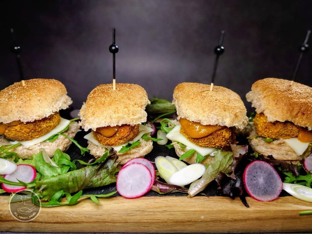 Katsu-Style Vegetarian Nugget Sliders