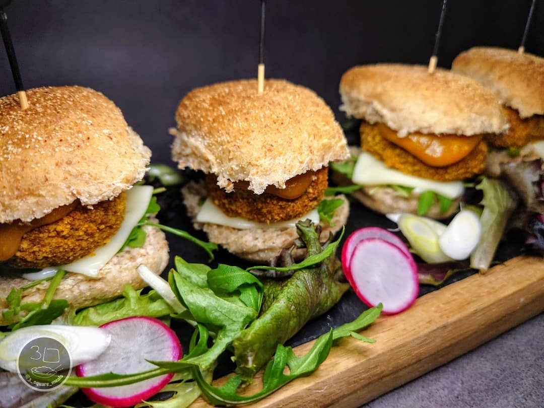 Katsu-Style Vegetarian Nugget Sliders