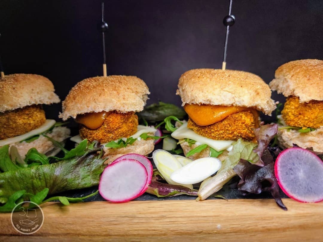 Katsu-Style Vegetarian Nugget Sliders