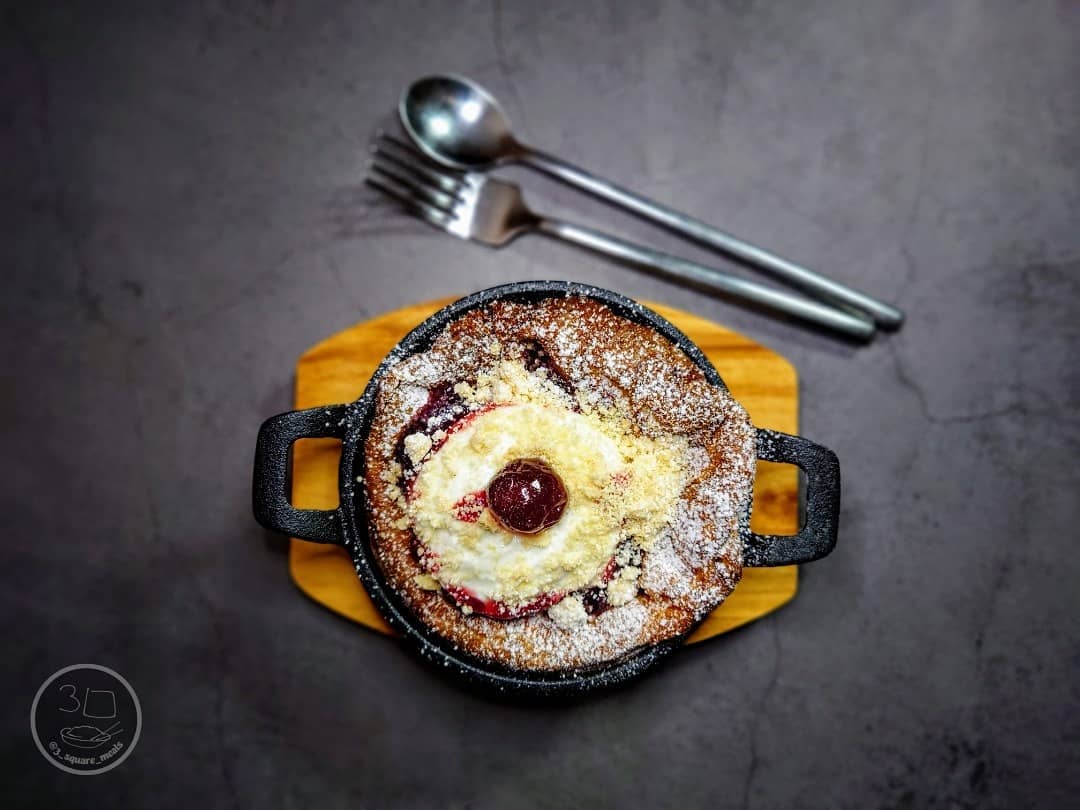 Cherry Bakewell Dutch Baby Breakfast