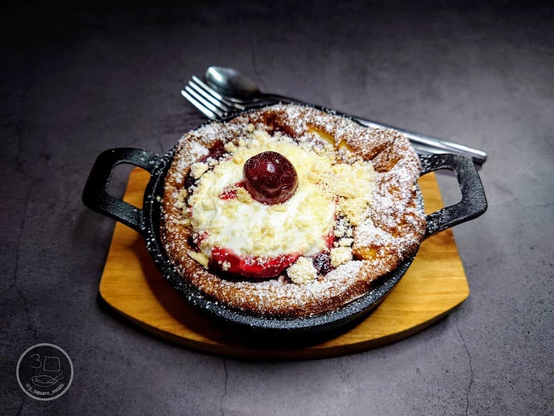 Cherry Bakewell Dutch Baby Breakfast