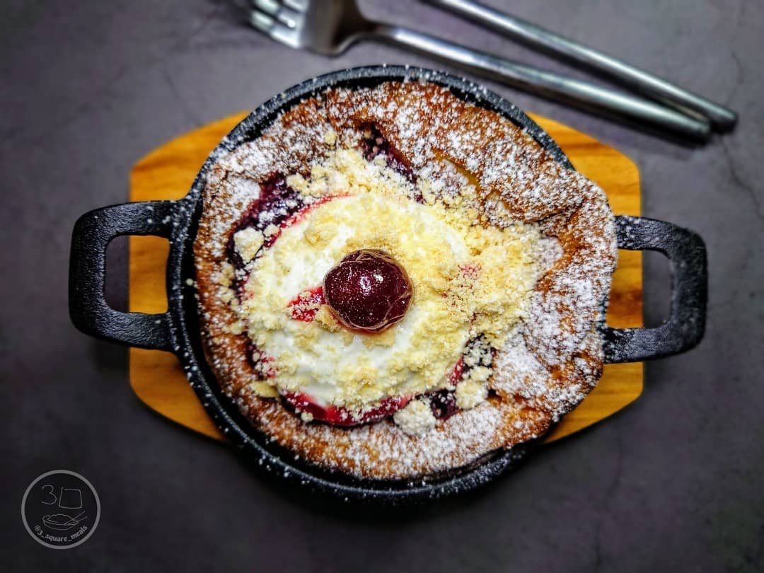 Cherry Bakewell Dutch Baby Breakfast