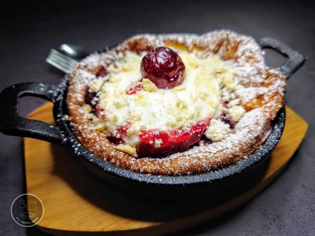 Cherry Bakewell Dutch Baby Breakfast