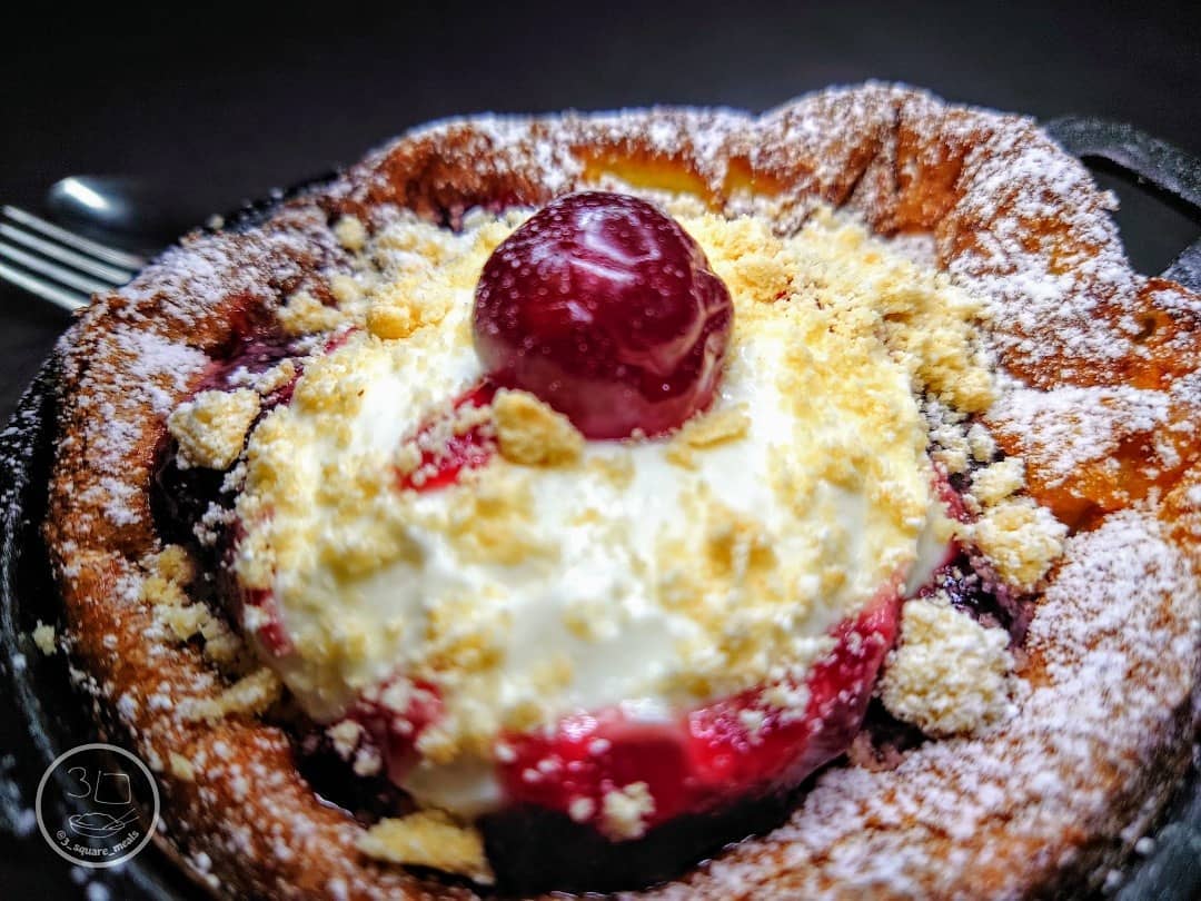 Cherry Bakewell Dutch Baby Breakfast