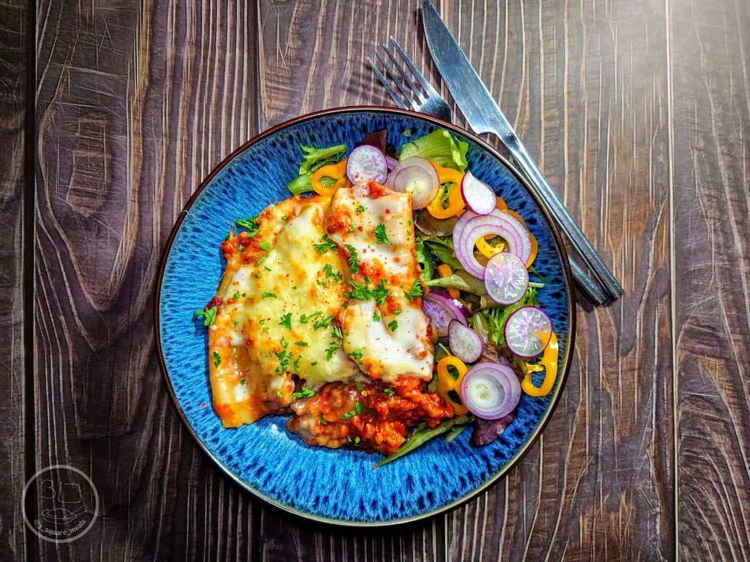 Smoky Vegetarian Cannelloni with Cheese Sauce