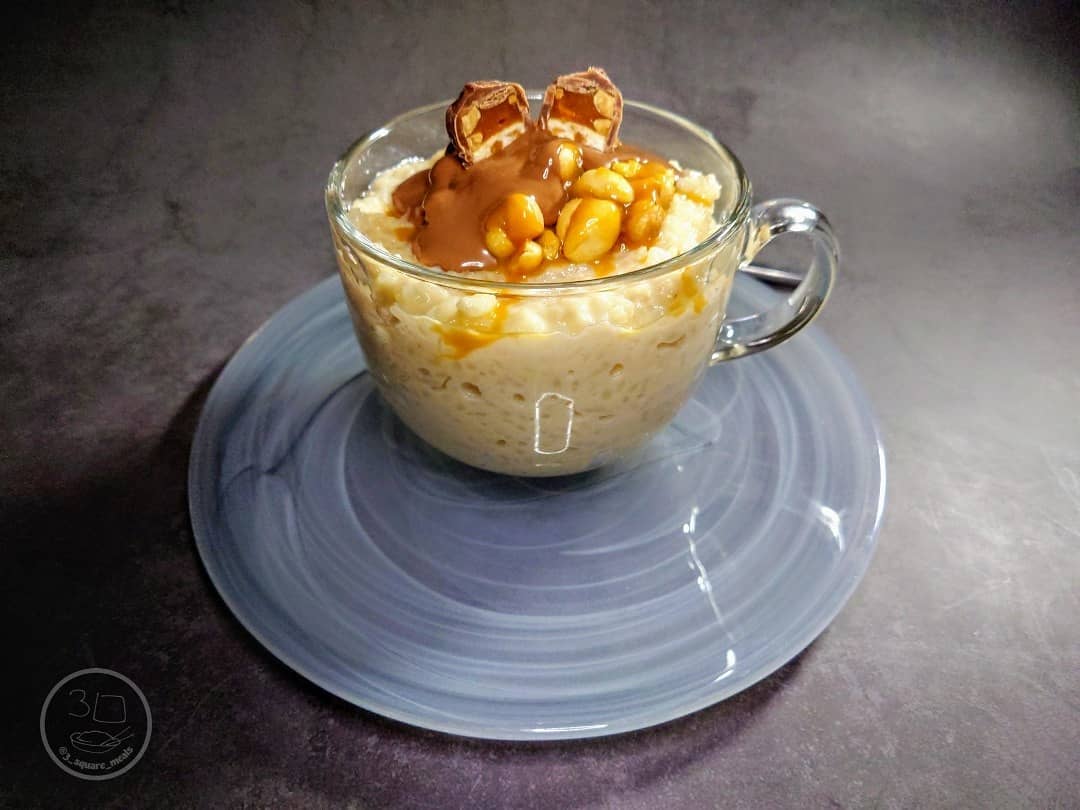 Snickers-Inspired Rice Pudding