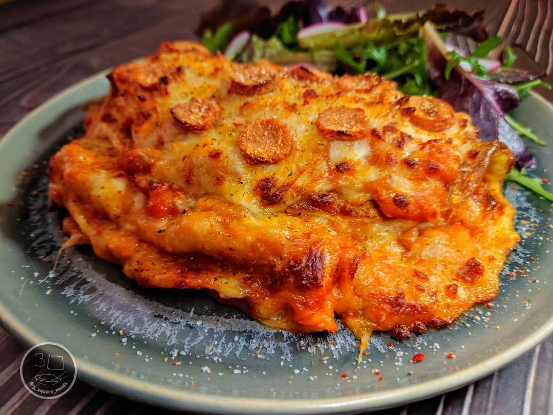 Cheesy Baked Beans Omelette