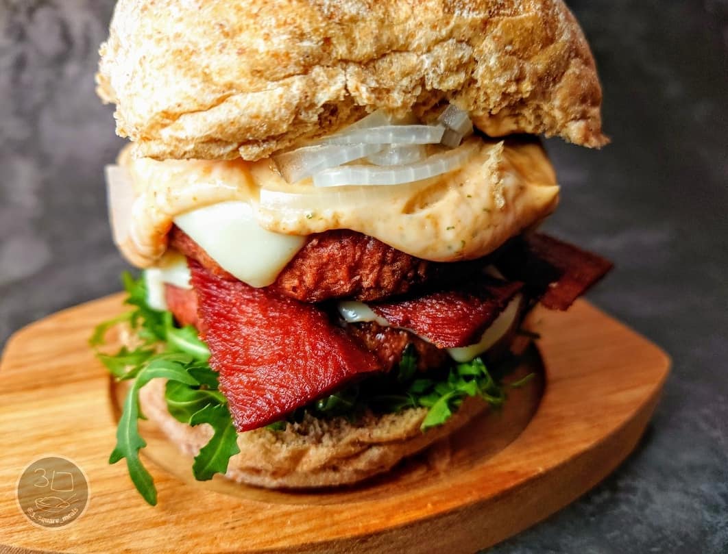 Double Cheeseburger with Veggie Patties