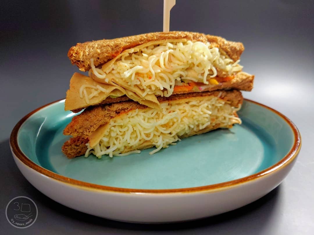 Fried Ramen Noodle Sandwich