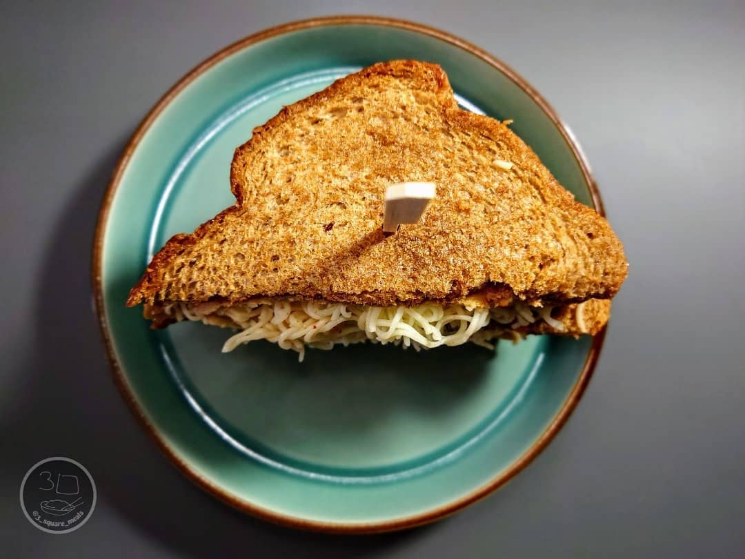 Fried Ramen Noodle Sandwich