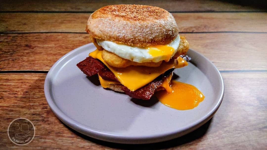 Vegetarian Egg and Sausage Muffin