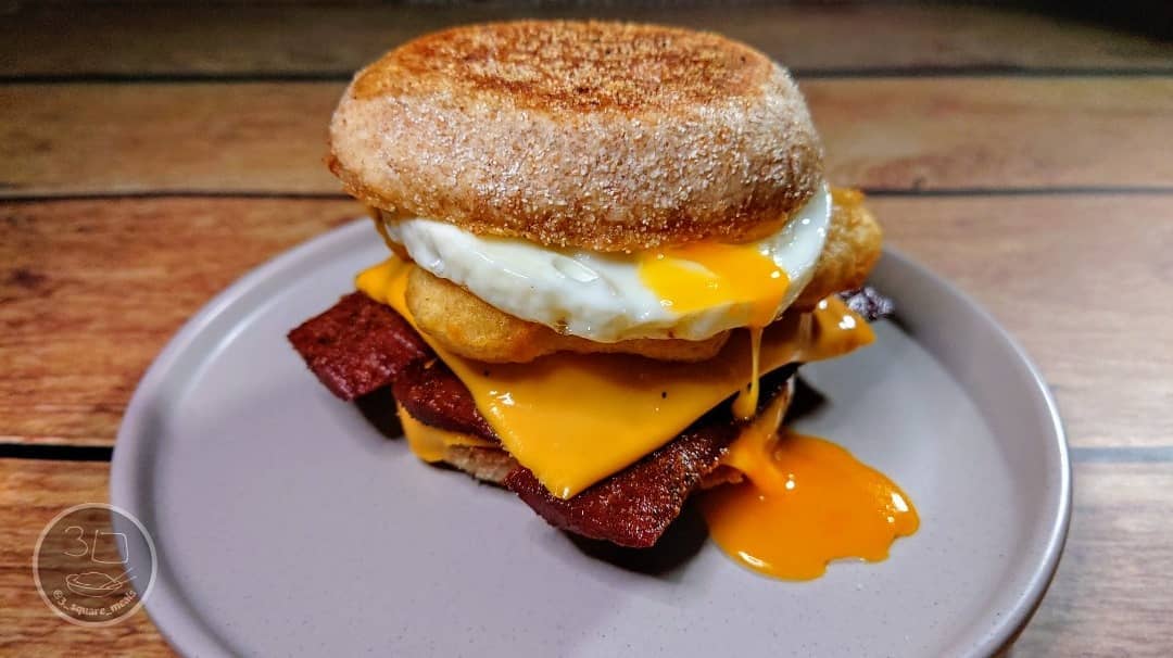 Vegetarian Egg and Sausage Muffin