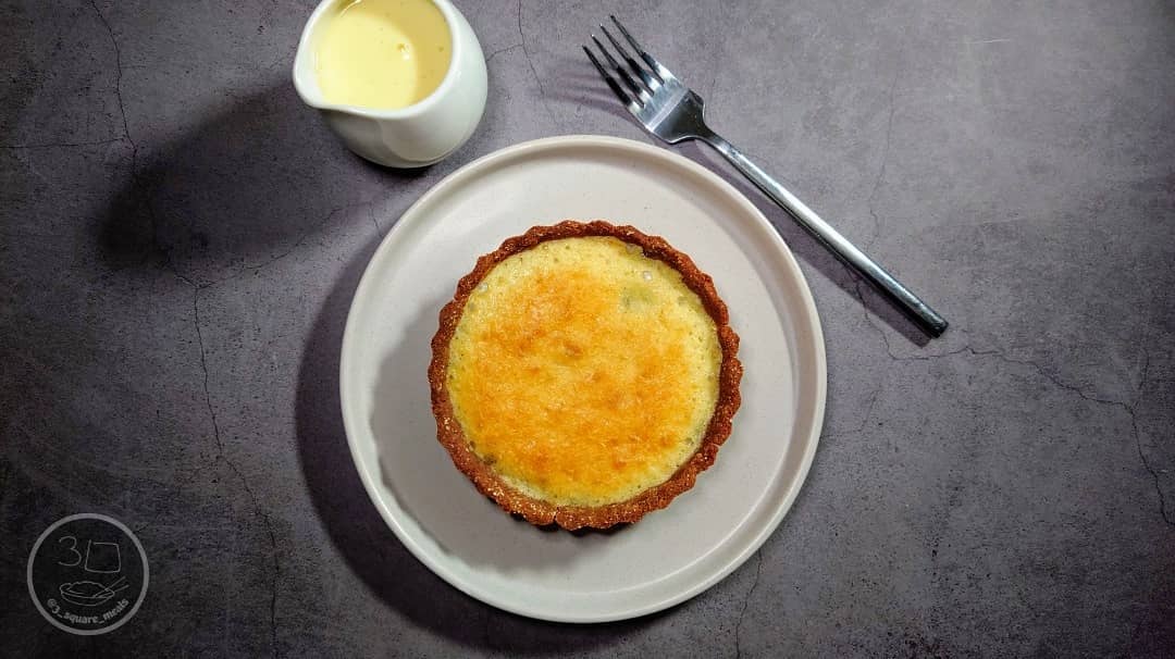 Lemon Bakewell and Custard Breakfast Tart