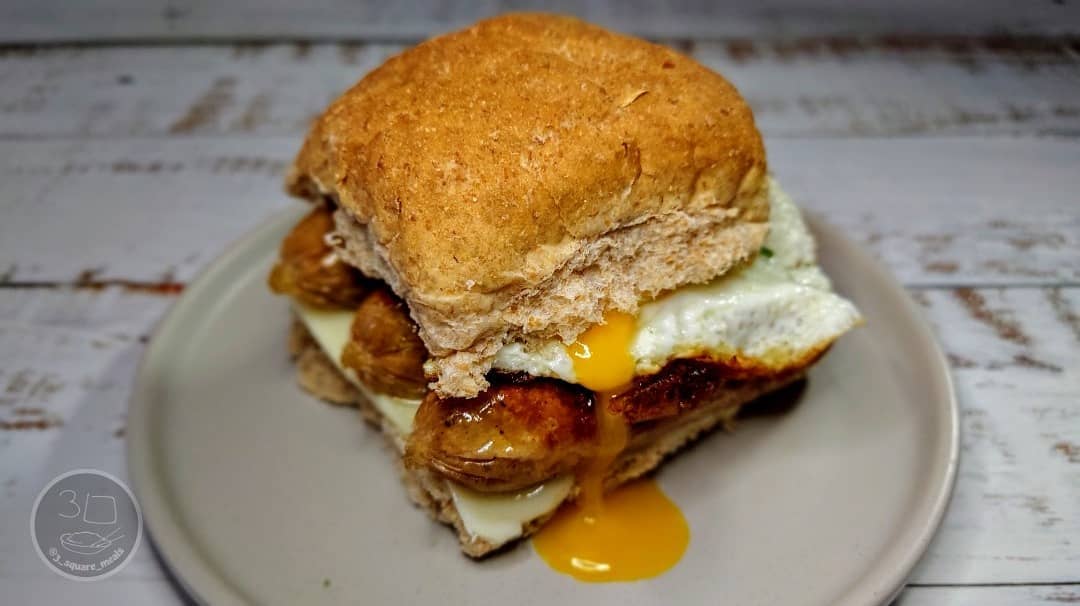 Sausage Egg and Cheese Butty