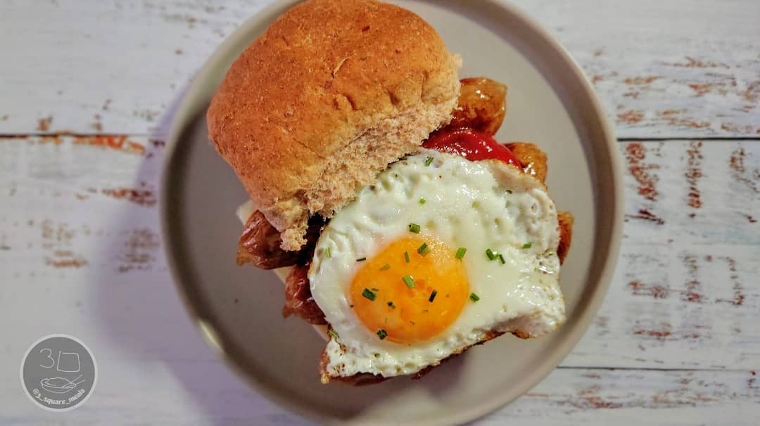 Sausage Egg and Cheese Butty