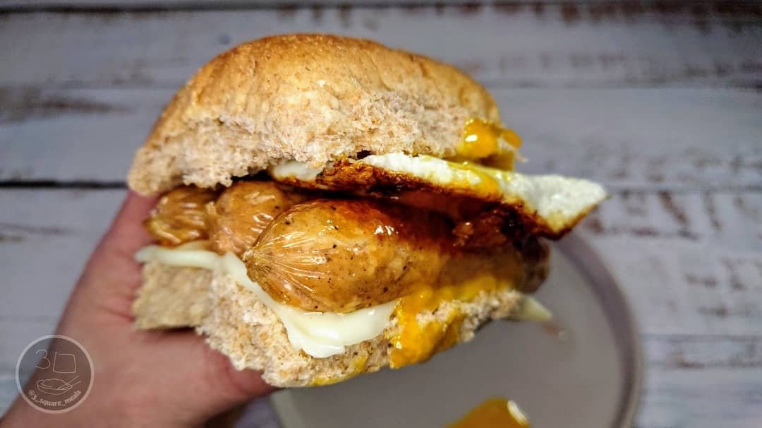 Sausage Egg and Cheese Butty