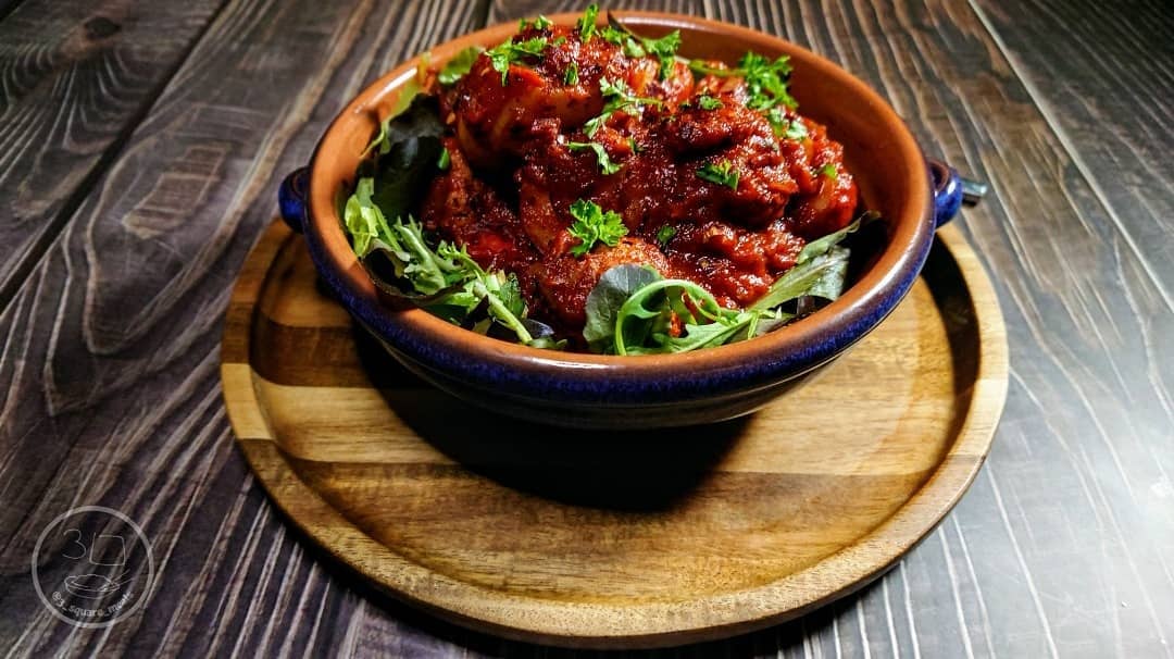 Patatas Bravas with Meatballs
