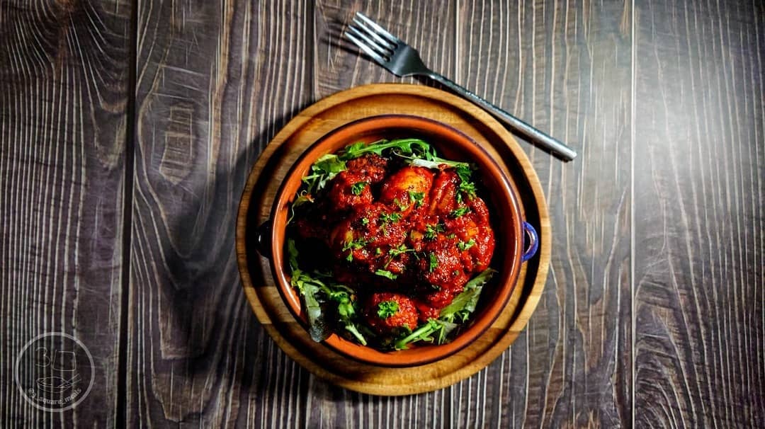 Patatas Bravas with Meatballs