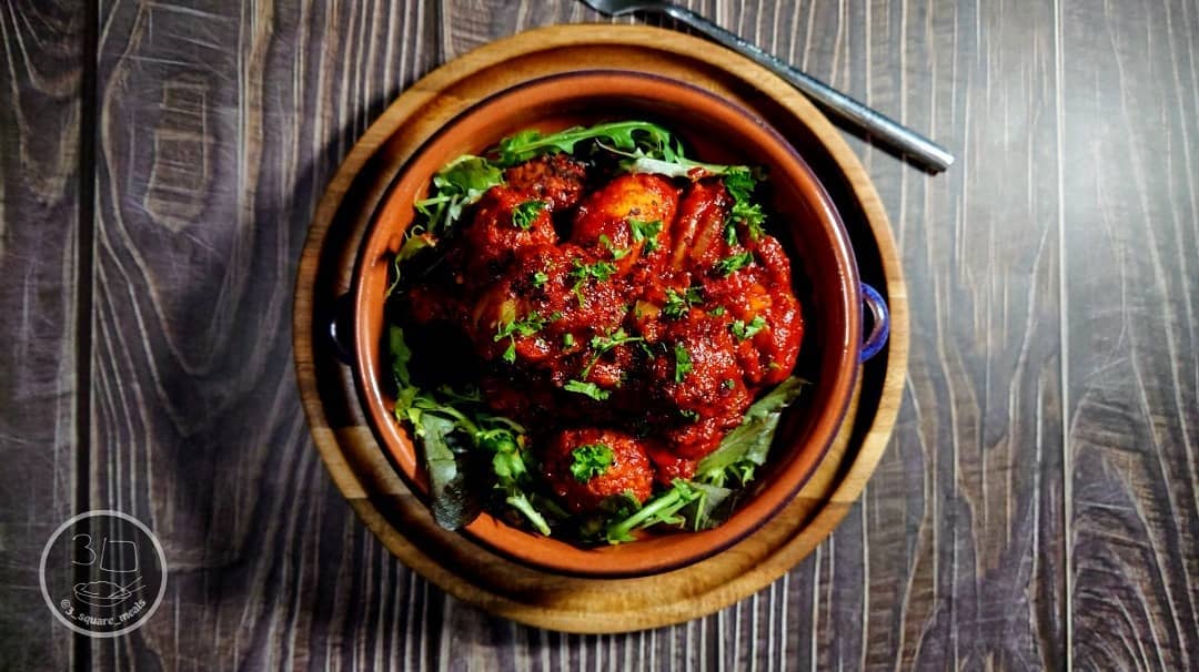 Patatas Bravas with Meatballs
