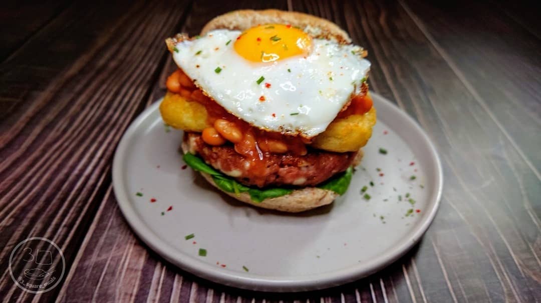 Vegetarian Breakfast Butty Sandwich