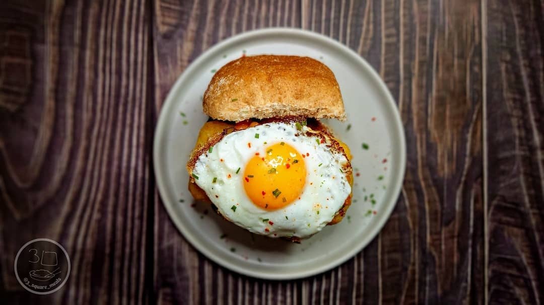 Vegetarian Breakfast Butty Sandwich