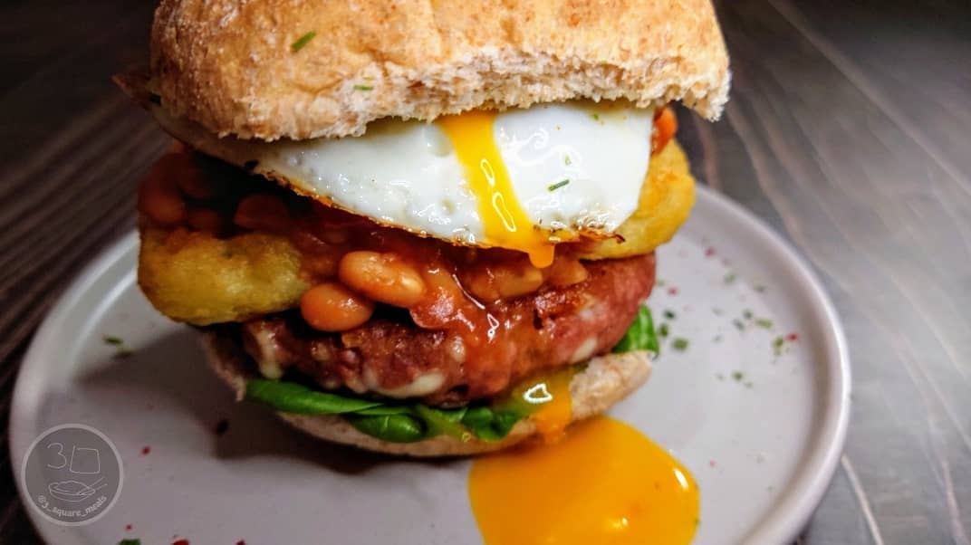 Vegetarian Breakfast Butty Sandwich