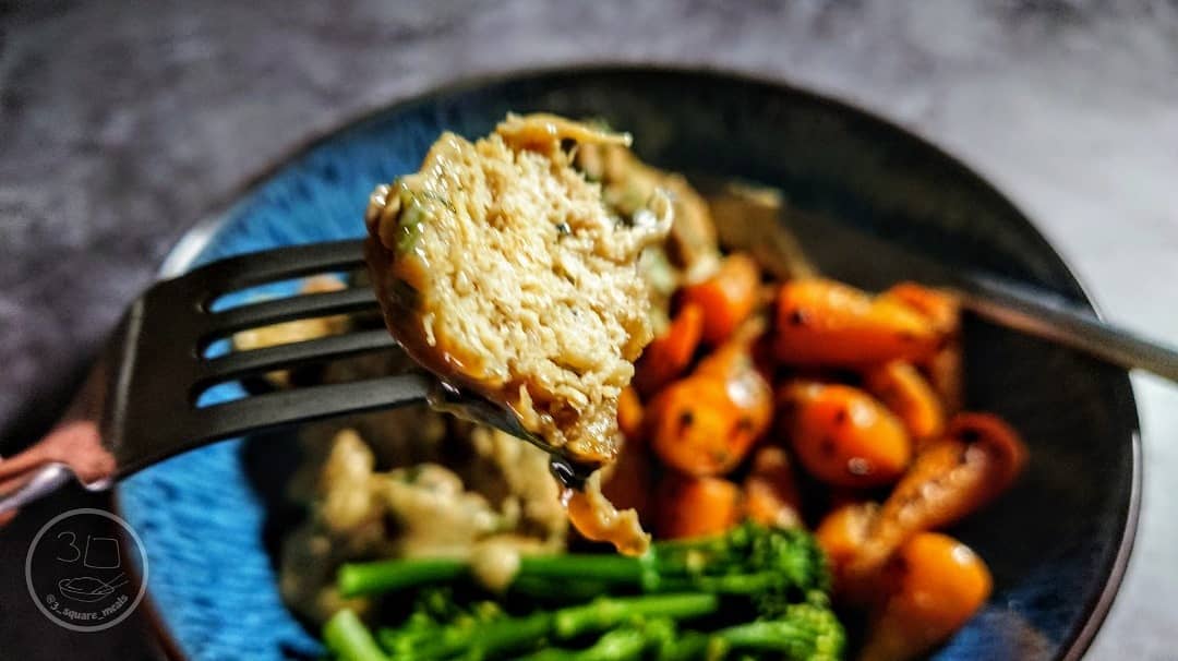 Veggie Chicken in Creamy Mushroom Tarragon Sauce