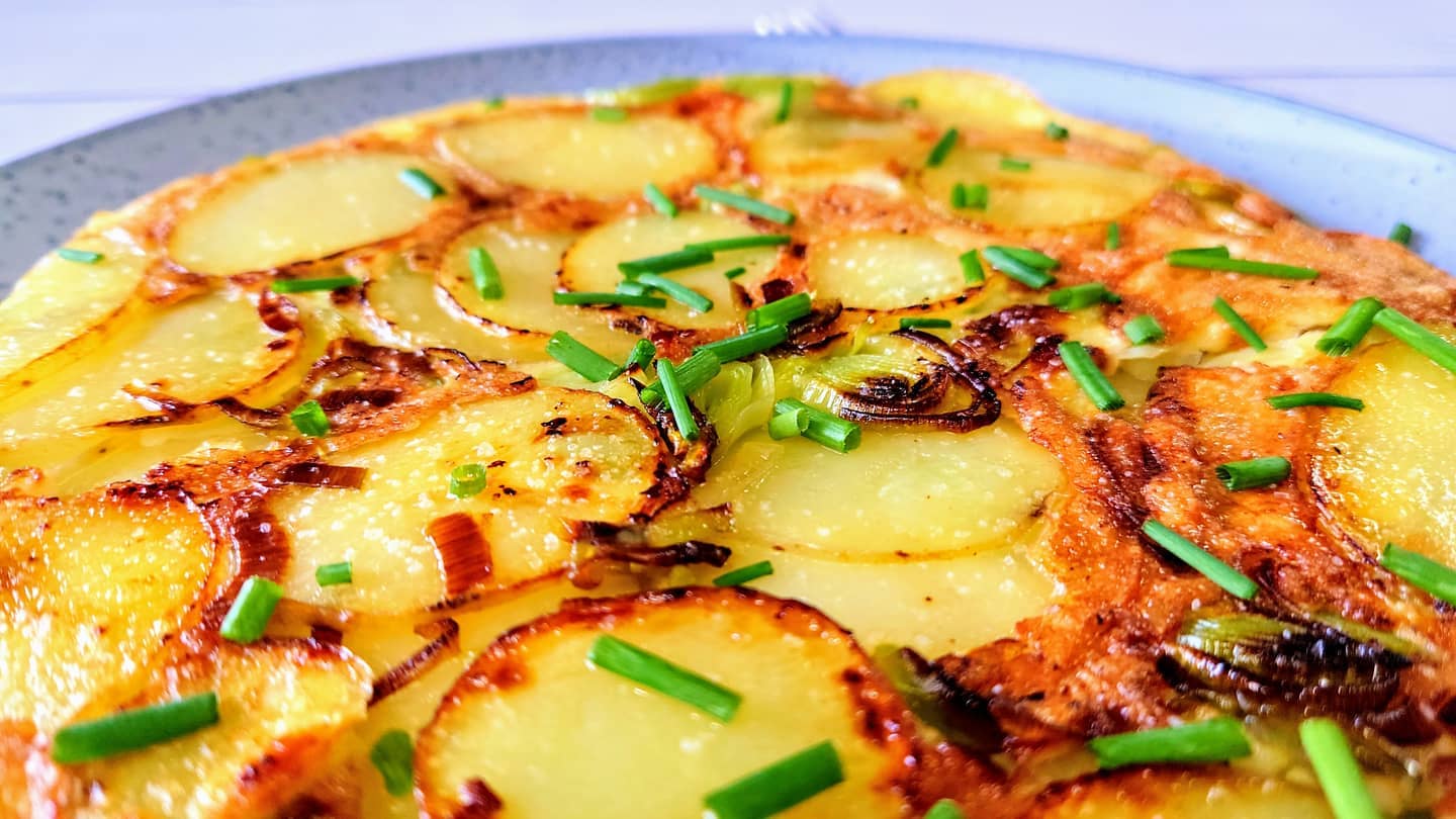 Leek and Potato Omelette