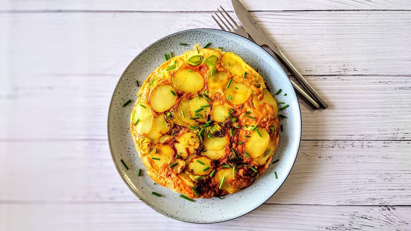 Leek and Potato Omelette