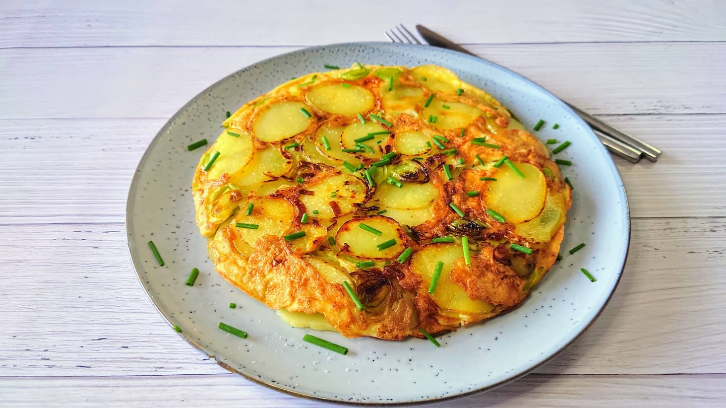 Leek and Potato Omelette