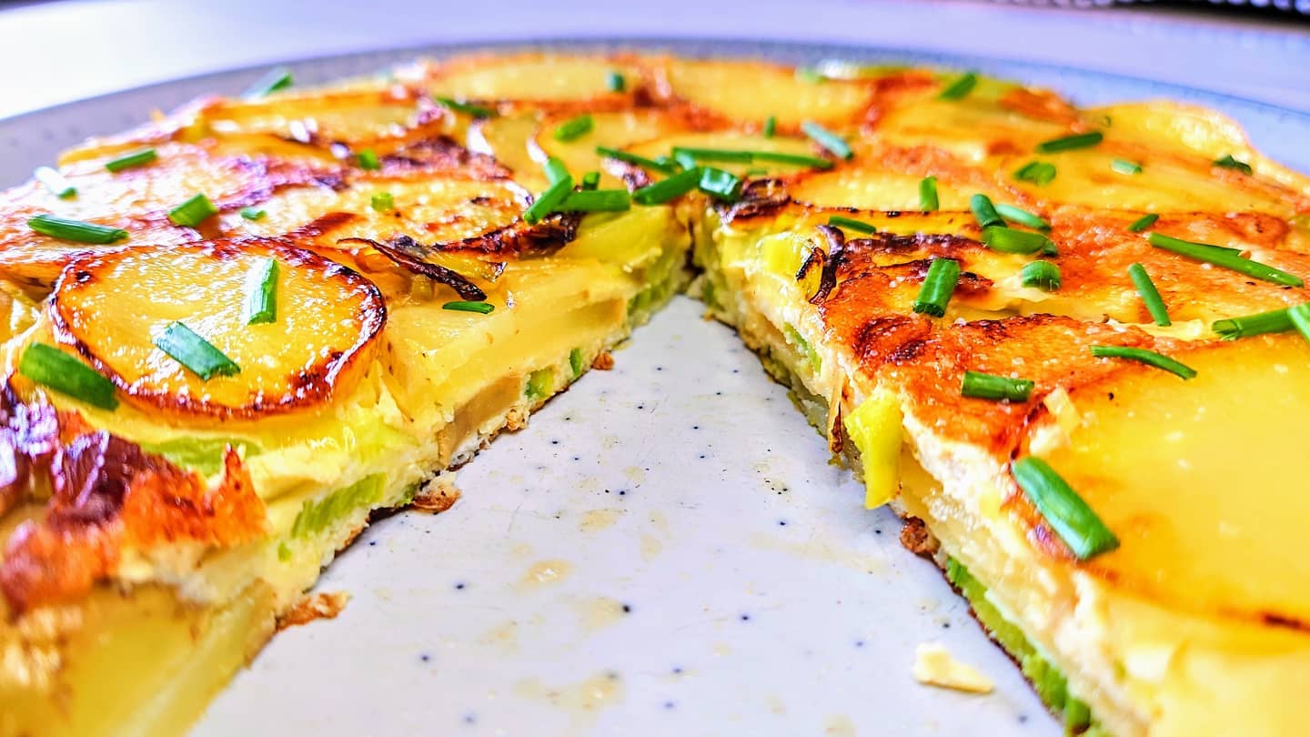 Leek and Potato Omelette