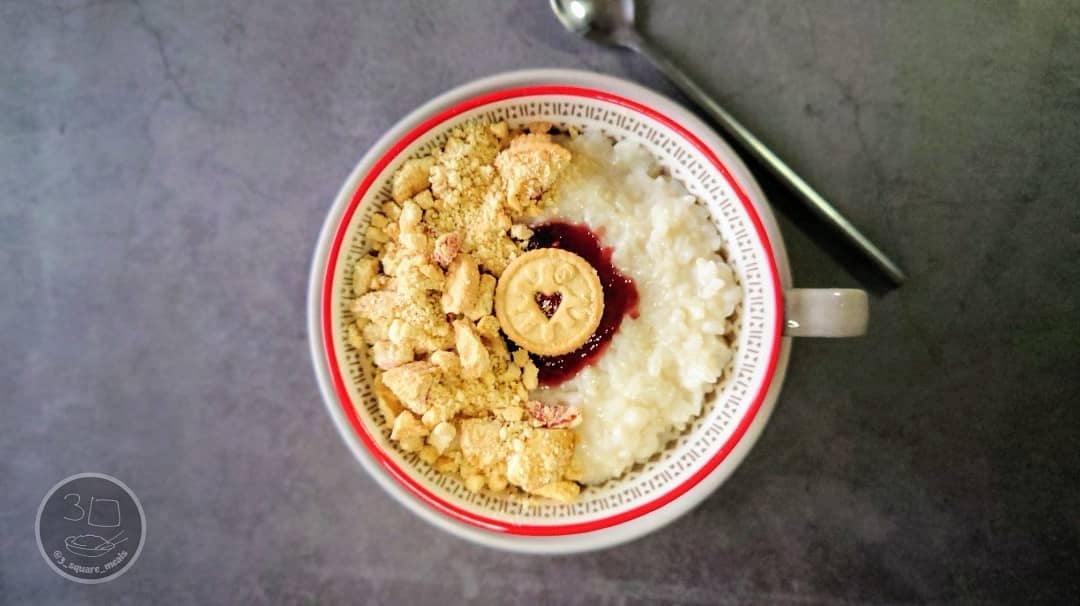 Jammy Dodger Rice Pudding