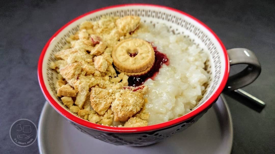 Jammy Dodger Rice Pudding