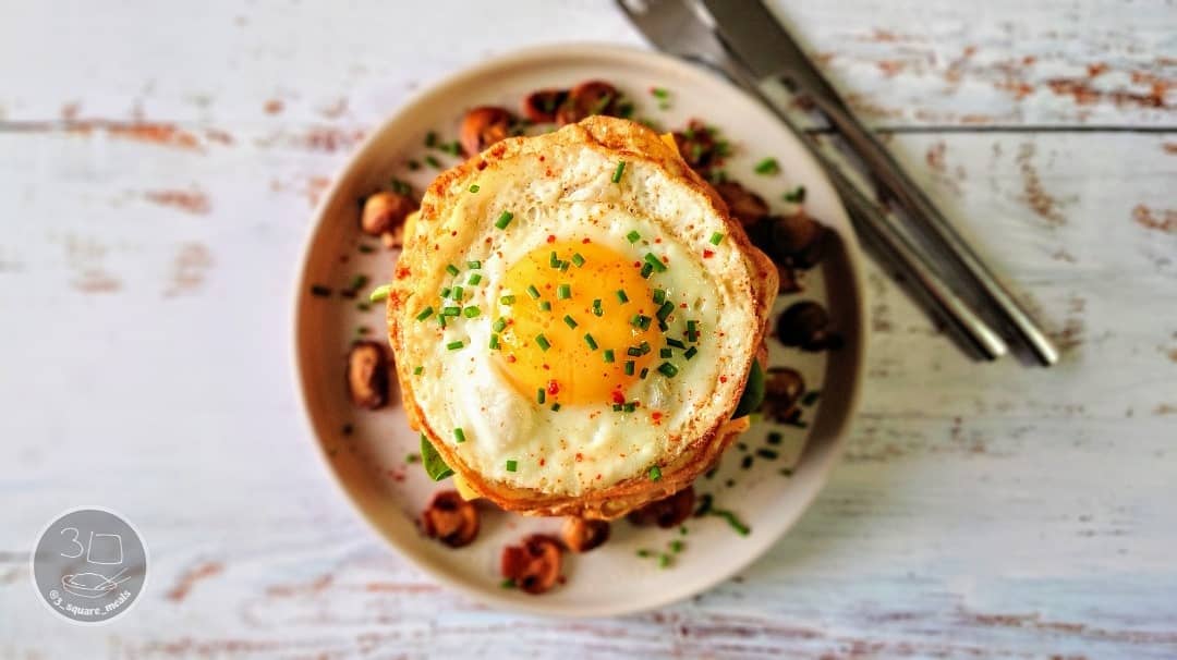 Vegetarian Omelette Stacker Breakfast