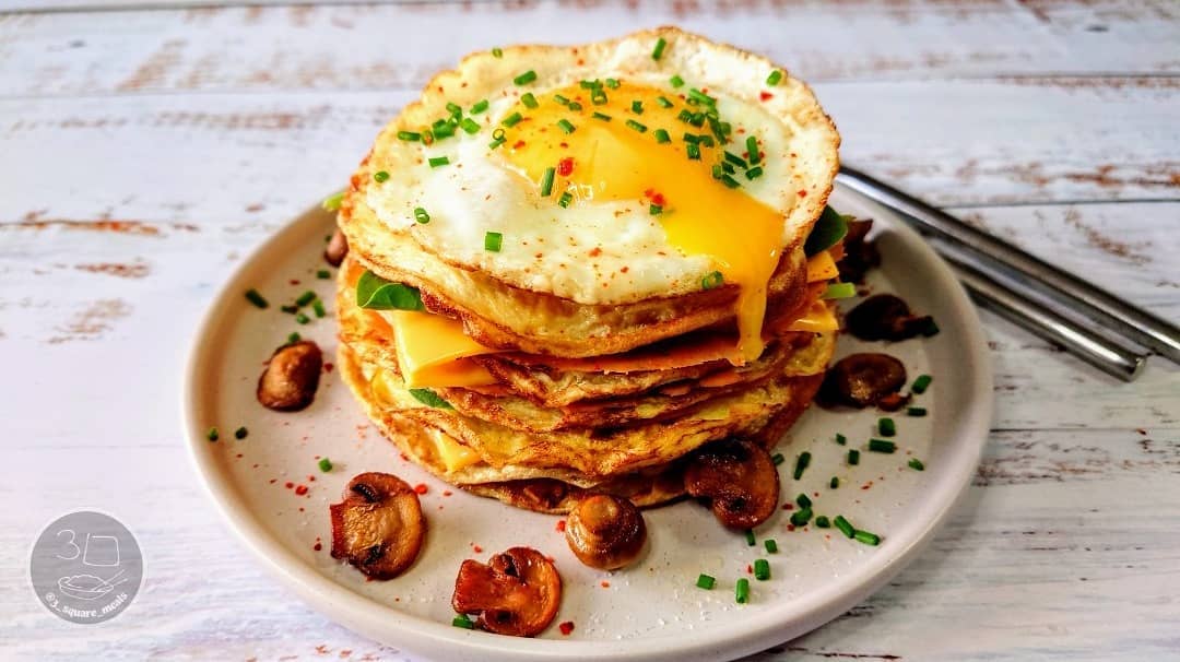 Vegetarian Omelette Stacker Breakfast