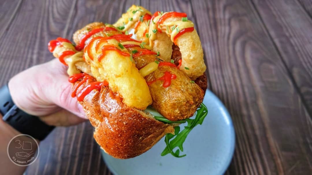 Air-Fried Vegetarian Hot Dog