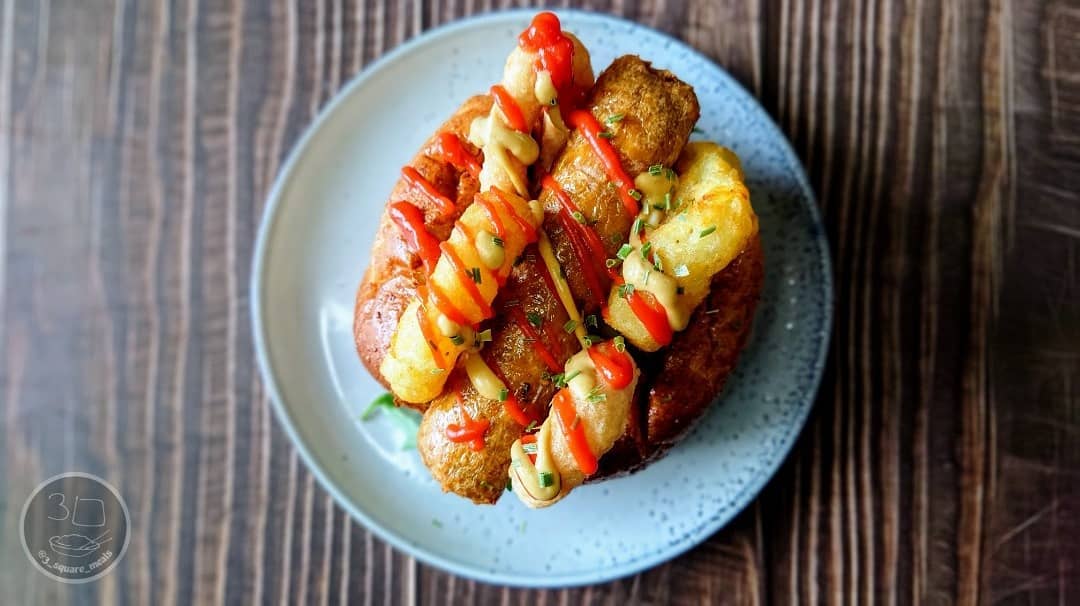 Air-Fried Vegetarian Hot Dog