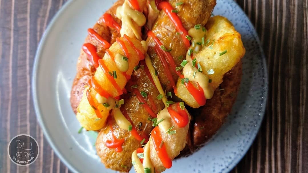 Air-Fried Vegetarian Hot Dog