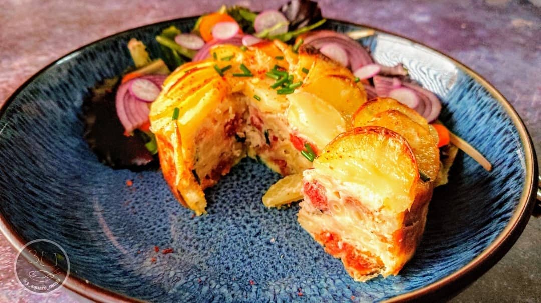 Baked Macaroni Frittata with Vegetables