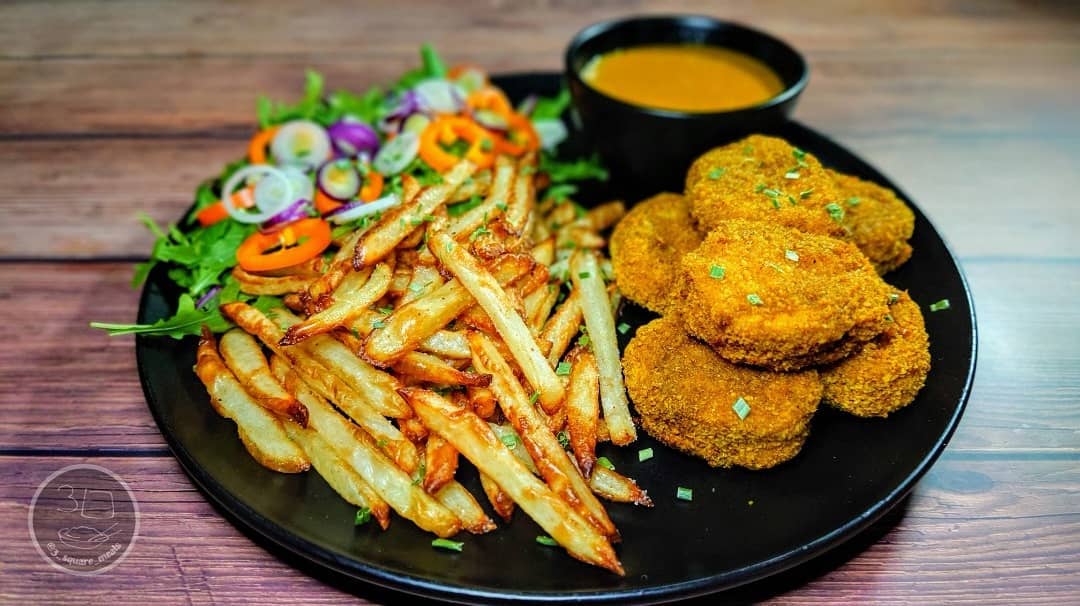 Vegetarian Katsu Nuggets and Fries